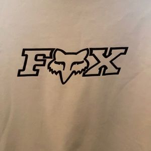 White and black Fox Racing Hoodie